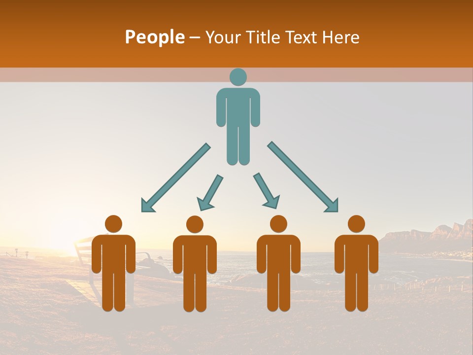 A Bench Sitting On Top Of A Sandy Beach PowerPoint Template