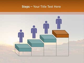 A Bench Sitting On Top Of A Sandy Beach PowerPoint Template