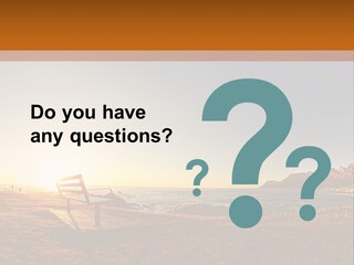 A Bench Sitting On Top Of A Sandy Beach PowerPoint Template