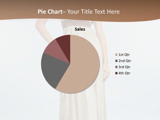 A Woman In A Dress Is Posing For A Picture PowerPoint Template