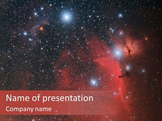 A Picture Of A Star Cluster In The Sky PowerPoint Template