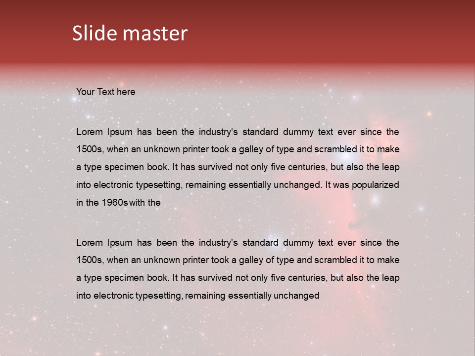 A Picture Of A Star Cluster In The Sky PowerPoint Template