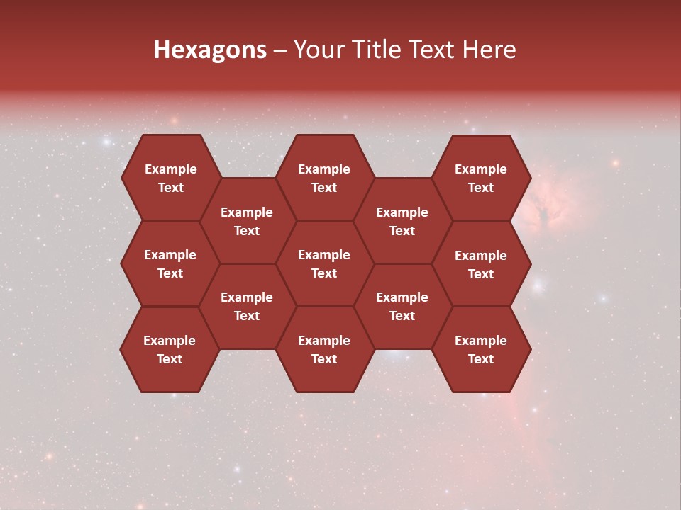 A Picture Of A Star Cluster In The Sky PowerPoint Template