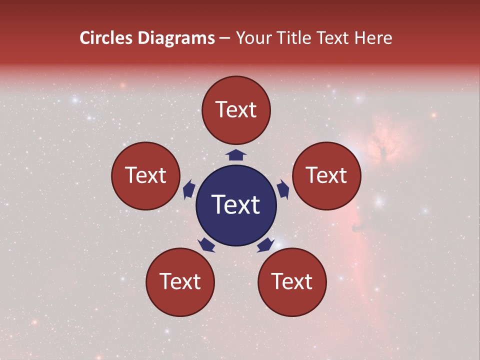 A Picture Of A Star Cluster In The Sky PowerPoint Template