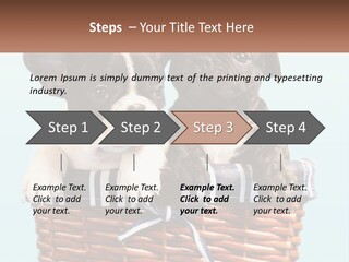 Two Puppies Are Sitting In A Basket PowerPoint Template