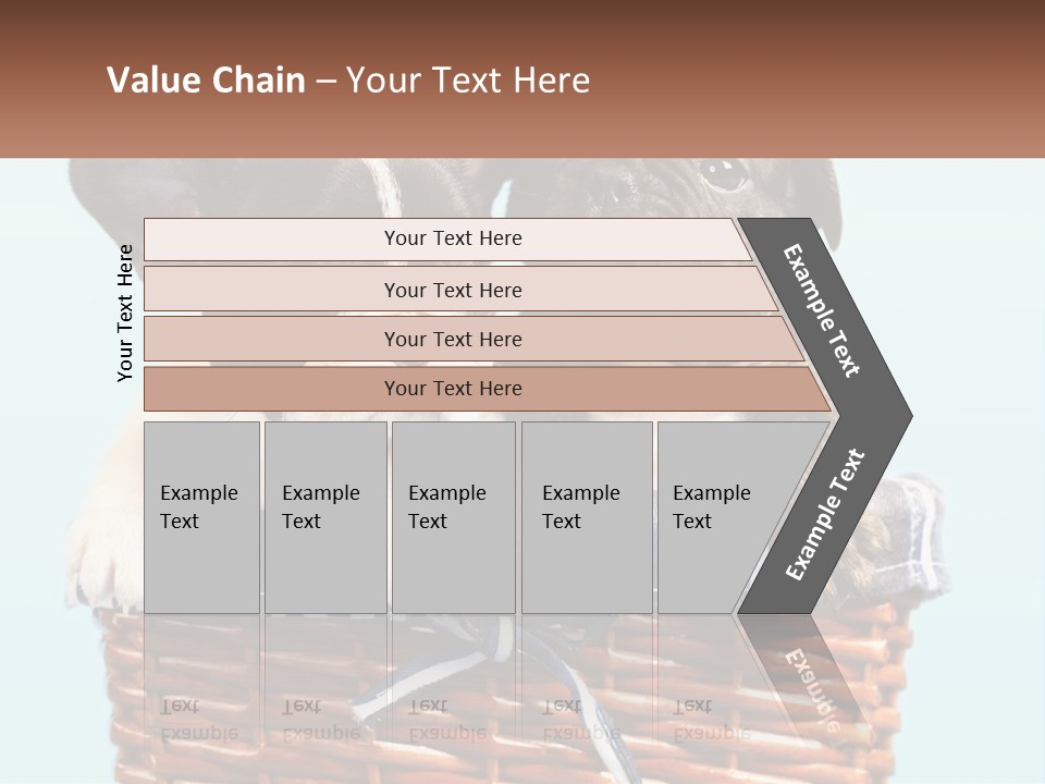 Two Puppies Are Sitting In A Basket PowerPoint Template