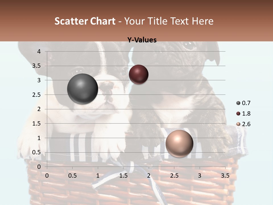 Two Puppies Are Sitting In A Basket PowerPoint Template