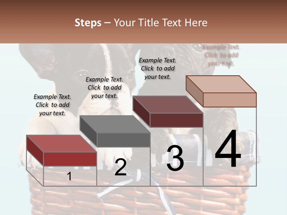 Two Puppies Are Sitting In A Basket PowerPoint Template