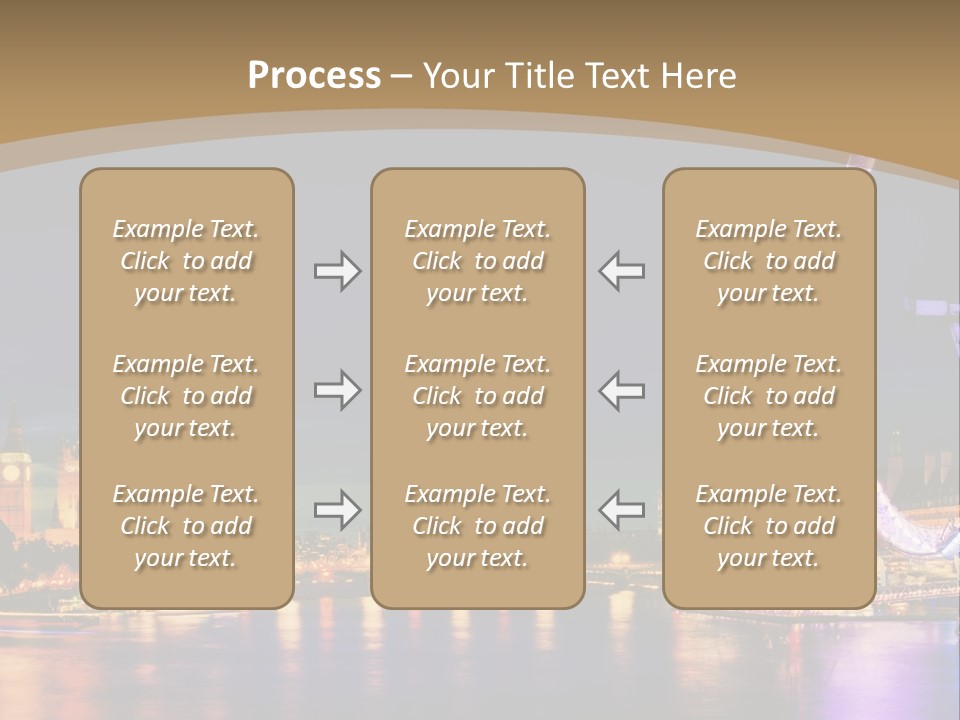 A Ferris Wheel In The Middle Of A City At Night PowerPoint Template