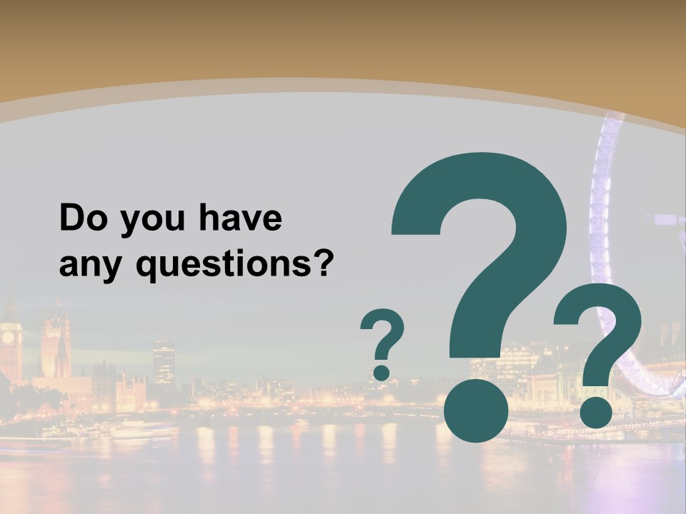 A Ferris Wheel In The Middle Of A City At Night PowerPoint Template