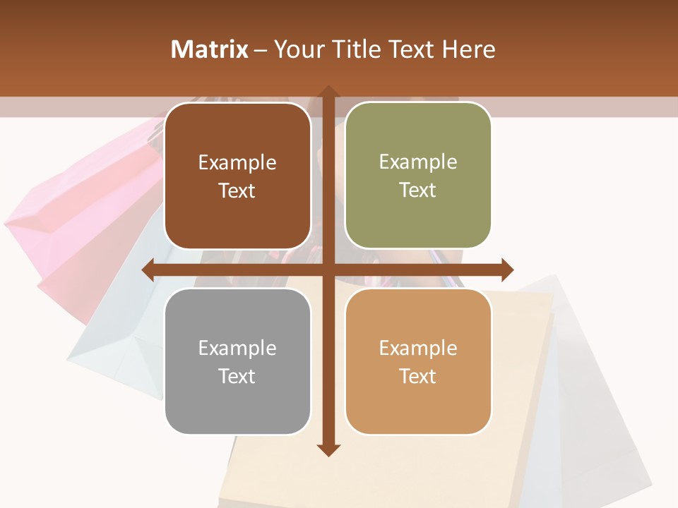 A Woman Holding Shopping Bags Powerpoint Template PowerPoint Template