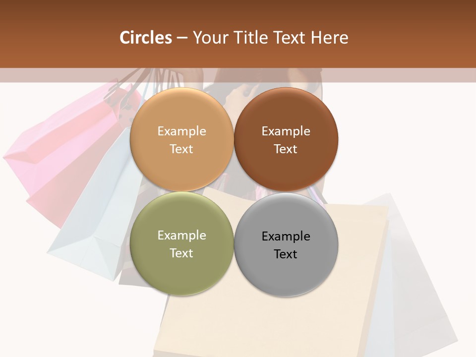 A Woman Holding Shopping Bags Powerpoint Template PowerPoint Template