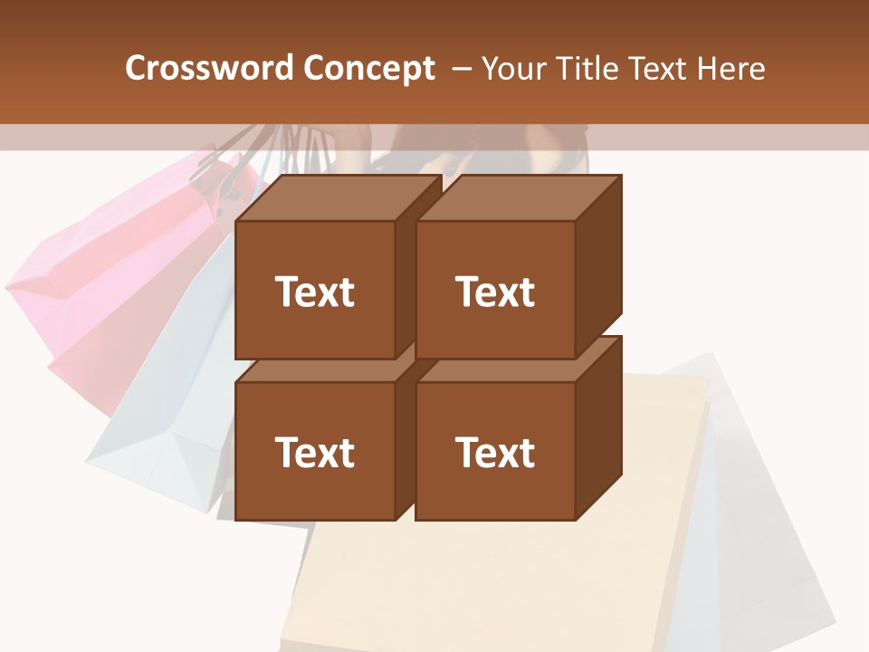 A Woman Holding Shopping Bags Powerpoint Template PowerPoint Template