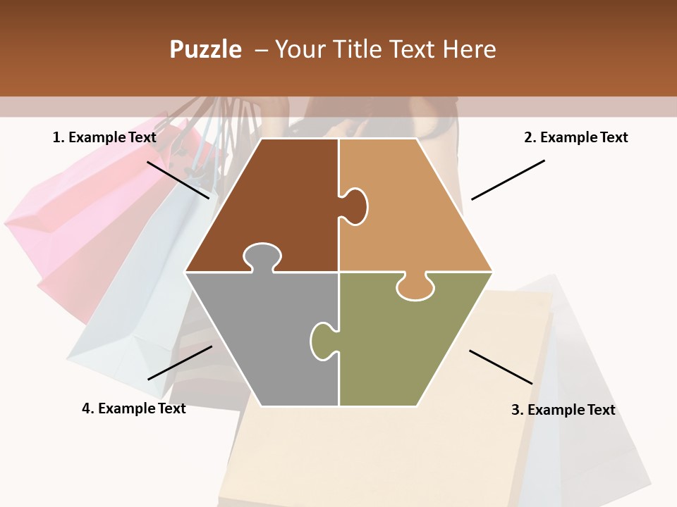 A Woman Holding Shopping Bags Powerpoint Template PowerPoint Template