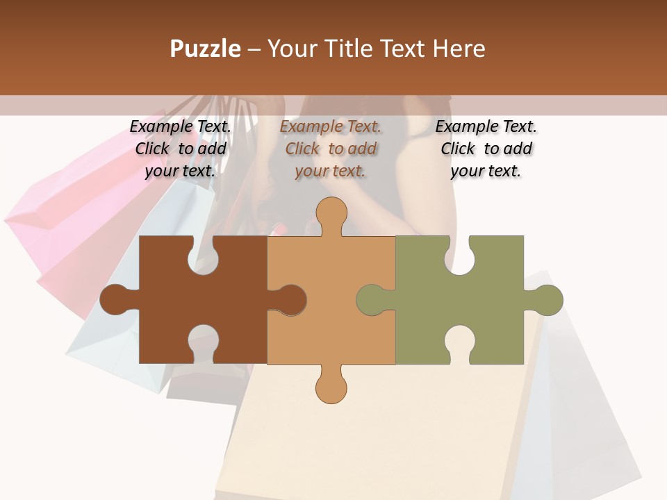 A Woman Holding Shopping Bags Powerpoint Template PowerPoint Template