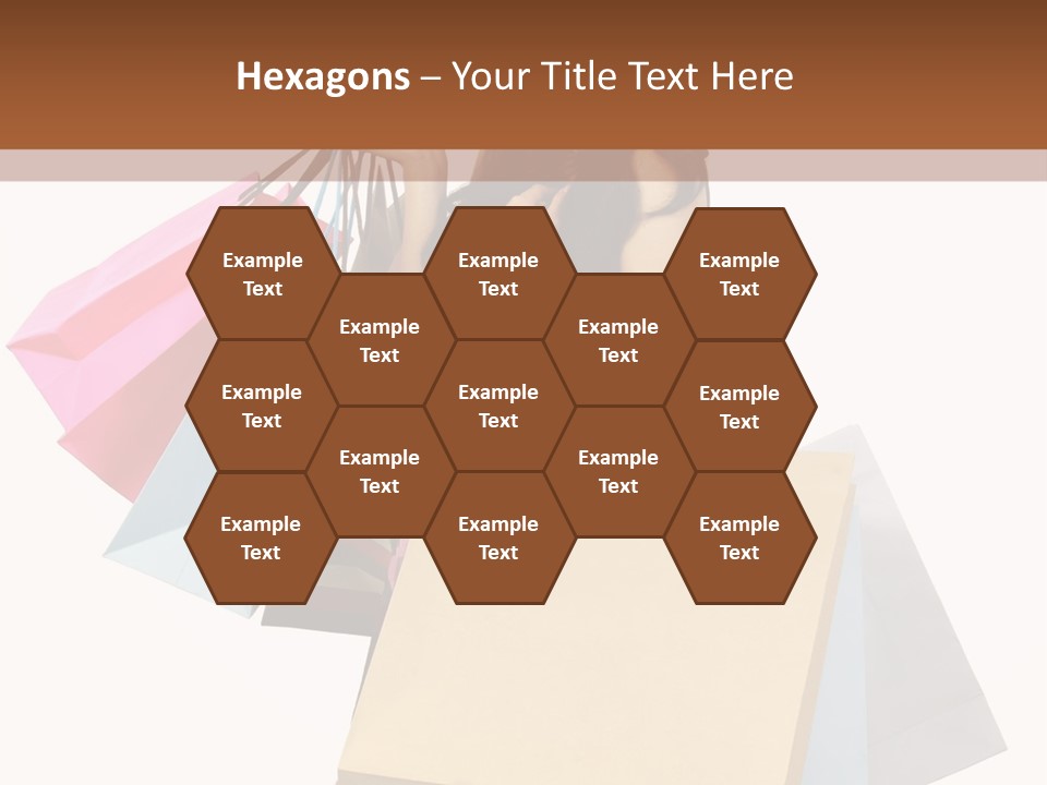 A Woman Holding Shopping Bags Powerpoint Template PowerPoint Template