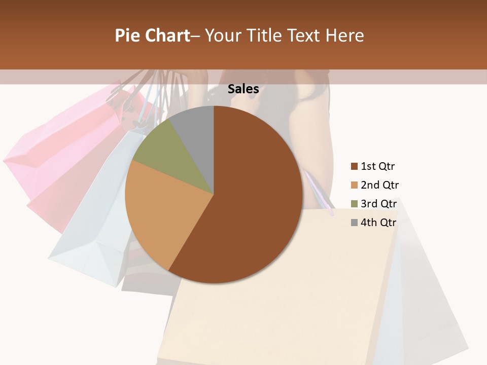 A Woman Holding Shopping Bags Powerpoint Template PowerPoint Template