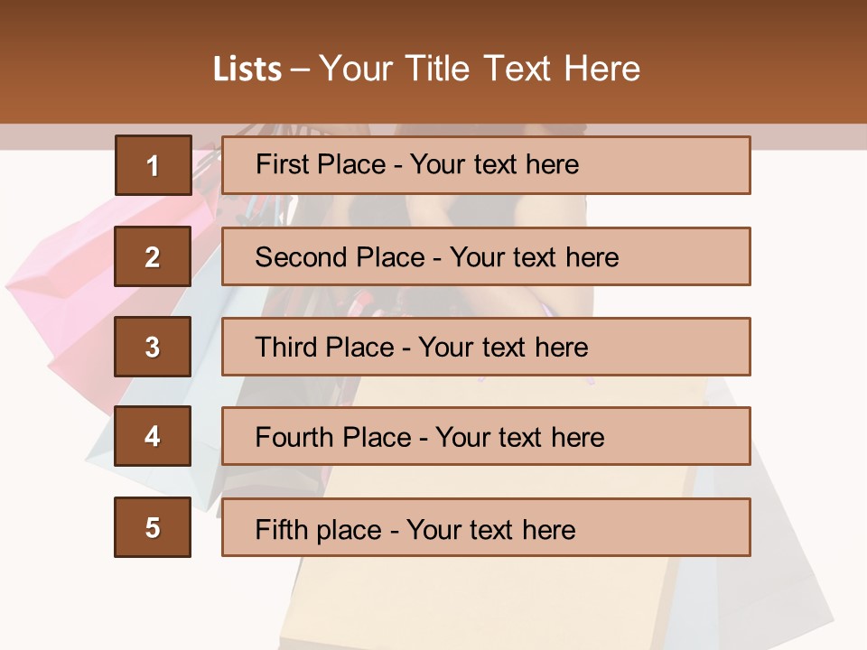 A Woman Holding Shopping Bags Powerpoint Template PowerPoint Template