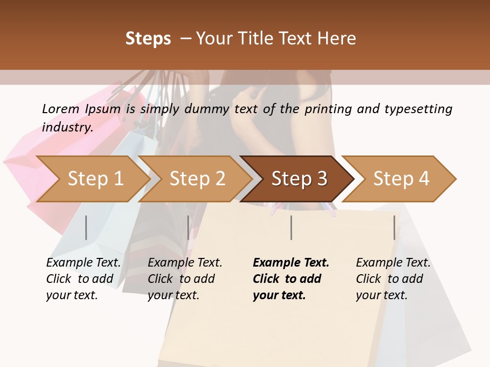 A Woman Holding Shopping Bags Powerpoint Template PowerPoint Template