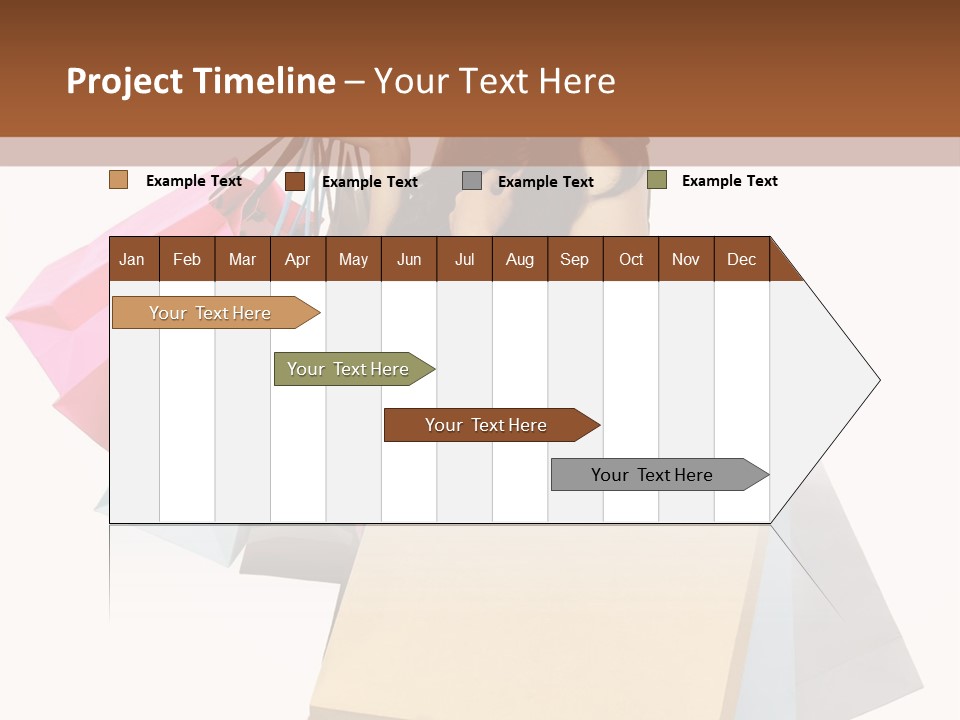 A Woman Holding Shopping Bags Powerpoint Template PowerPoint Template