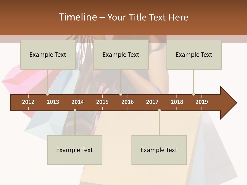 A Woman Holding Shopping Bags Powerpoint Template PowerPoint Template