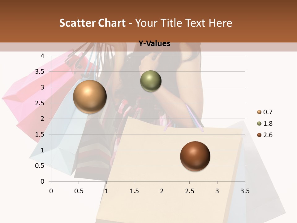 A Woman Holding Shopping Bags Powerpoint Template PowerPoint Template