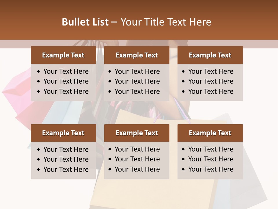 A Woman Holding Shopping Bags Powerpoint Template PowerPoint Template