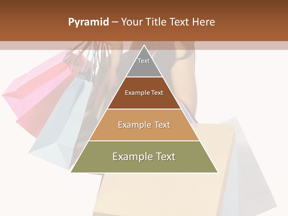 A Woman Holding Shopping Bags Powerpoint Template PowerPoint Template