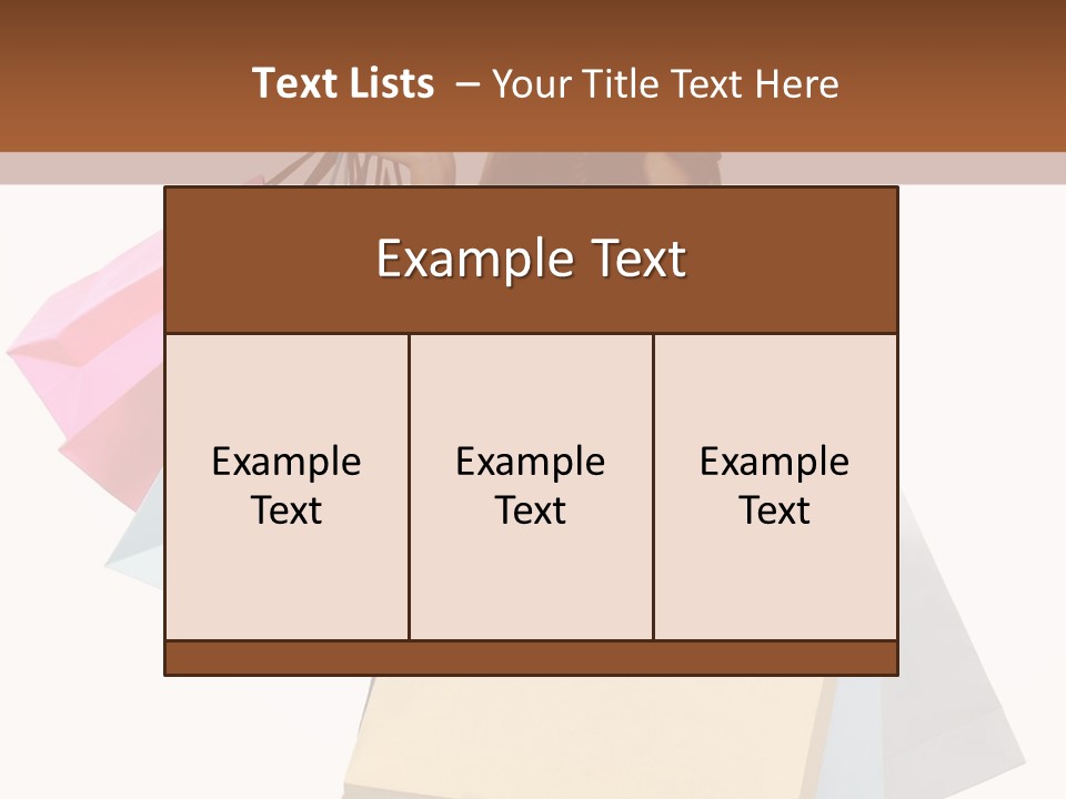 A Woman Holding Shopping Bags Powerpoint Template PowerPoint Template