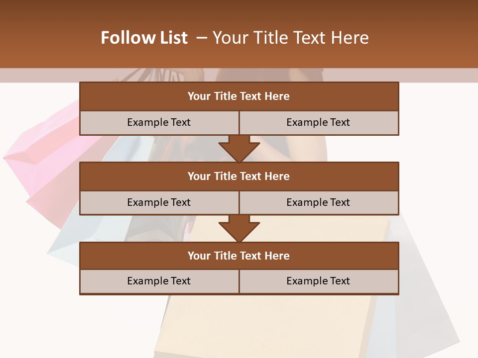 A Woman Holding Shopping Bags Powerpoint Template PowerPoint Template