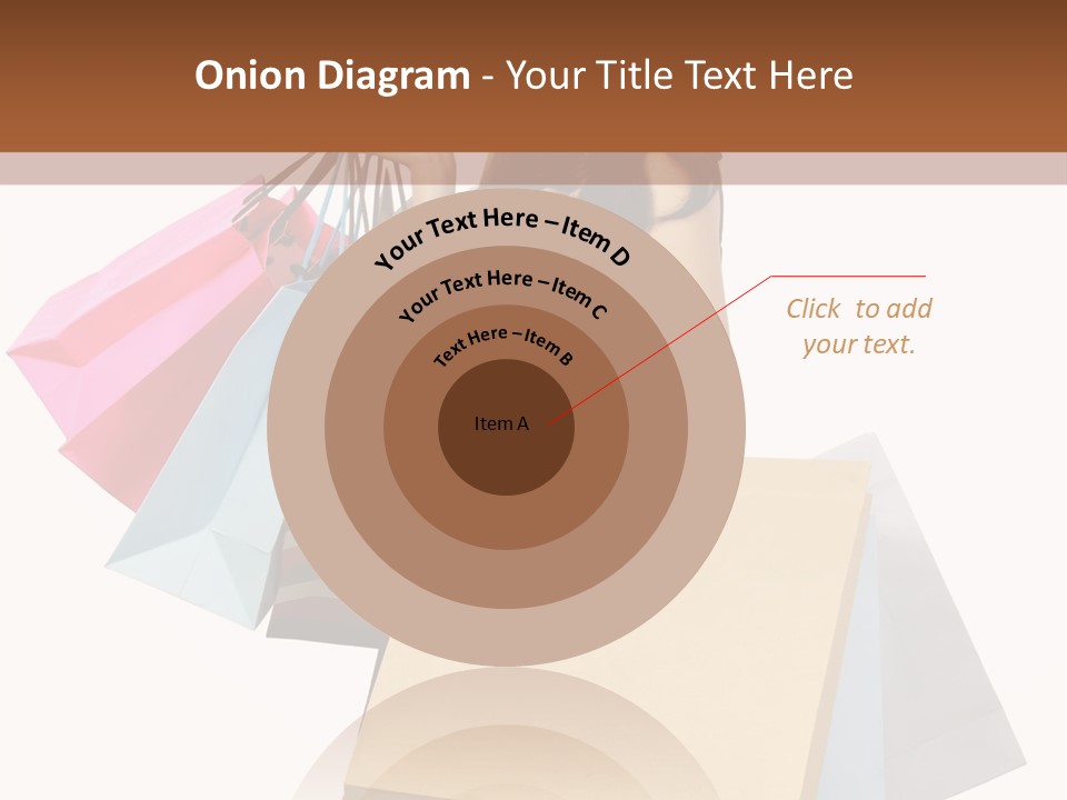 A Woman Holding Shopping Bags Powerpoint Template PowerPoint Template