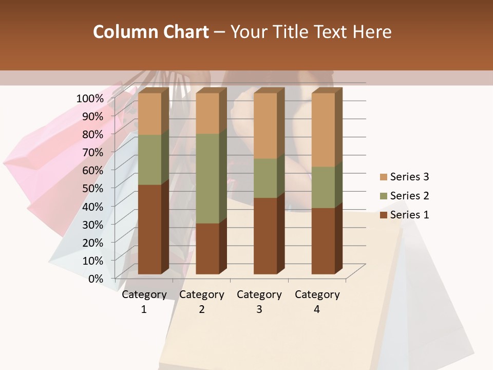 A Woman Holding Shopping Bags Powerpoint Template PowerPoint Template