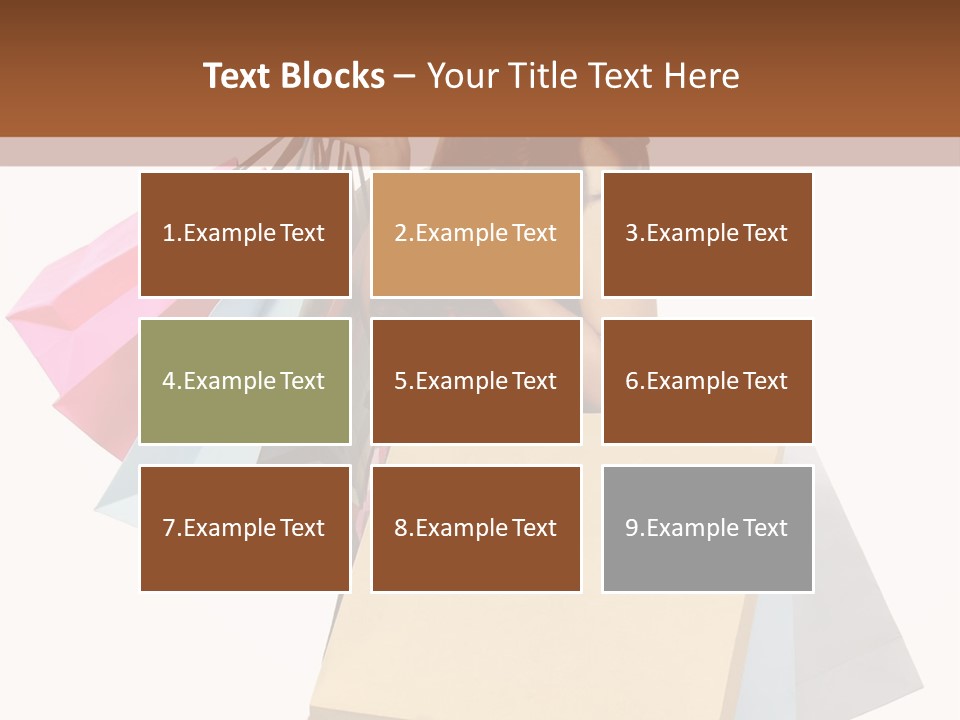 A Woman Holding Shopping Bags Powerpoint Template PowerPoint Template