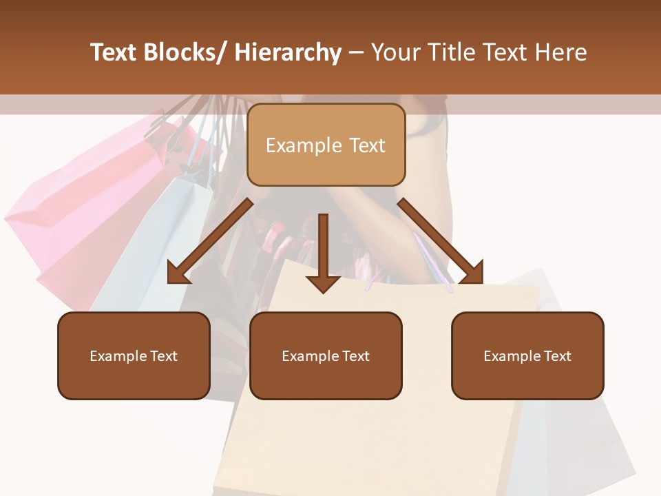 A Woman Holding Shopping Bags Powerpoint Template PowerPoint Template