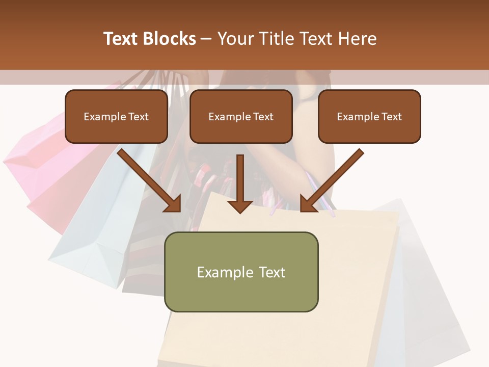 A Woman Holding Shopping Bags Powerpoint Template PowerPoint Template