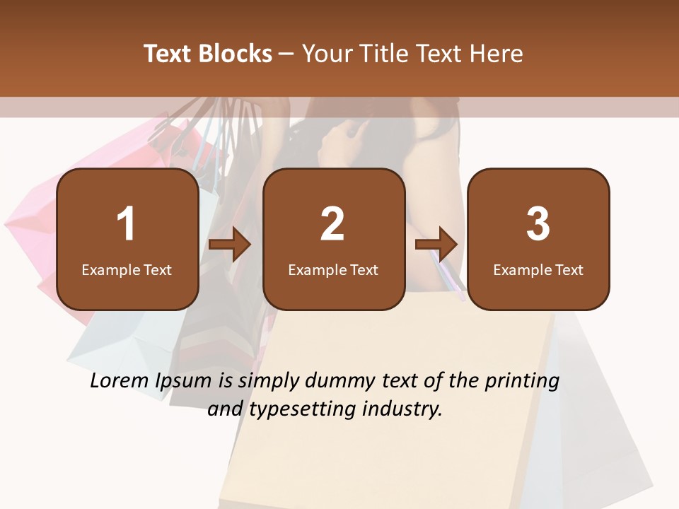 A Woman Holding Shopping Bags Powerpoint Template PowerPoint Template