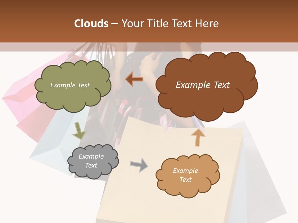 A Woman Holding Shopping Bags Powerpoint Template PowerPoint Template