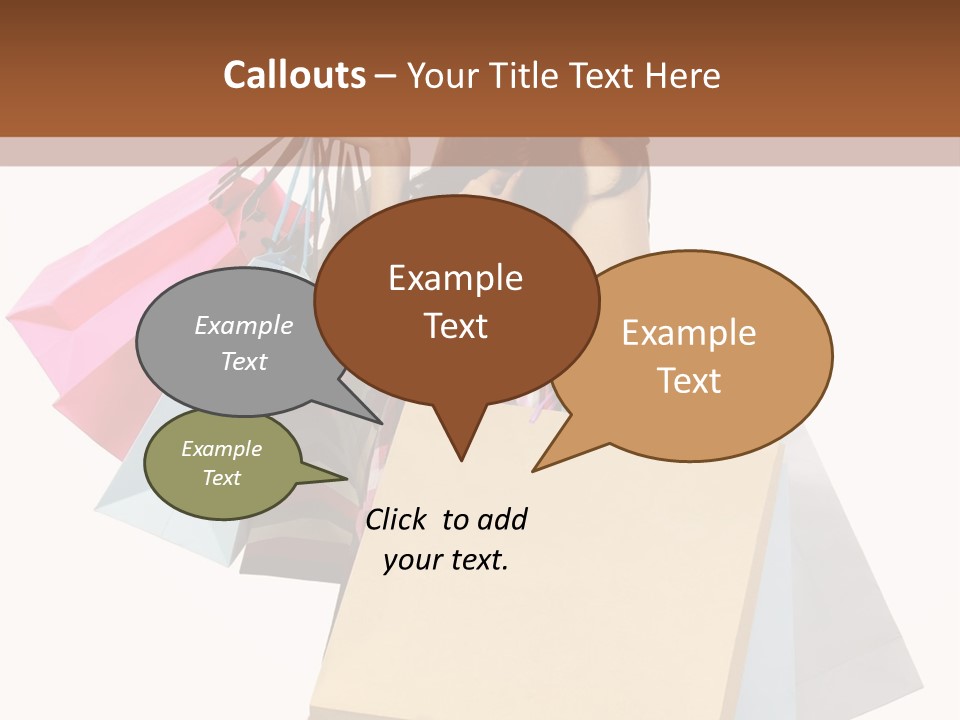 A Woman Holding Shopping Bags Powerpoint Template PowerPoint Template