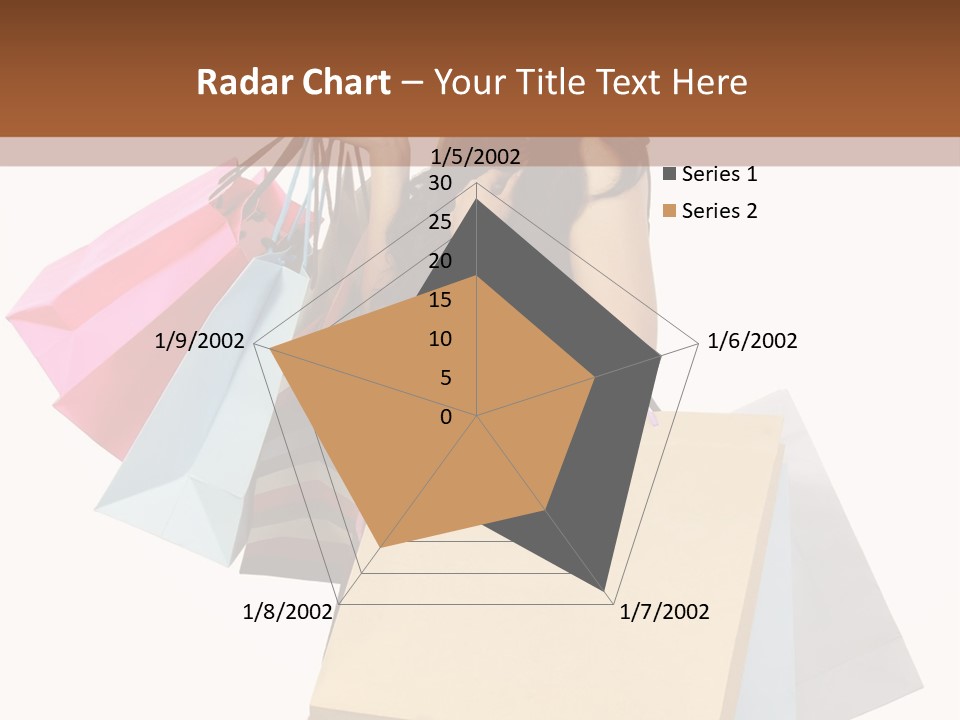 A Woman Holding Shopping Bags Powerpoint Template PowerPoint Template