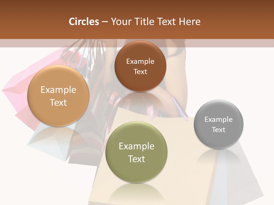 A Woman Holding Shopping Bags Powerpoint Template PowerPoint Template