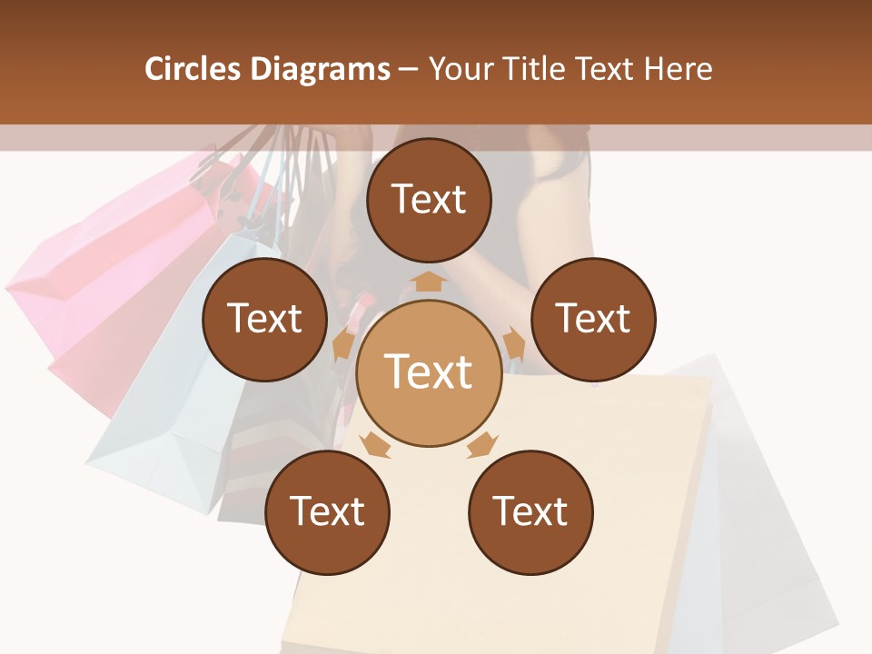 A Woman Holding Shopping Bags Powerpoint Template PowerPoint Template