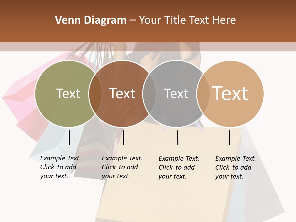 A Woman Holding Shopping Bags Powerpoint Template PowerPoint Template