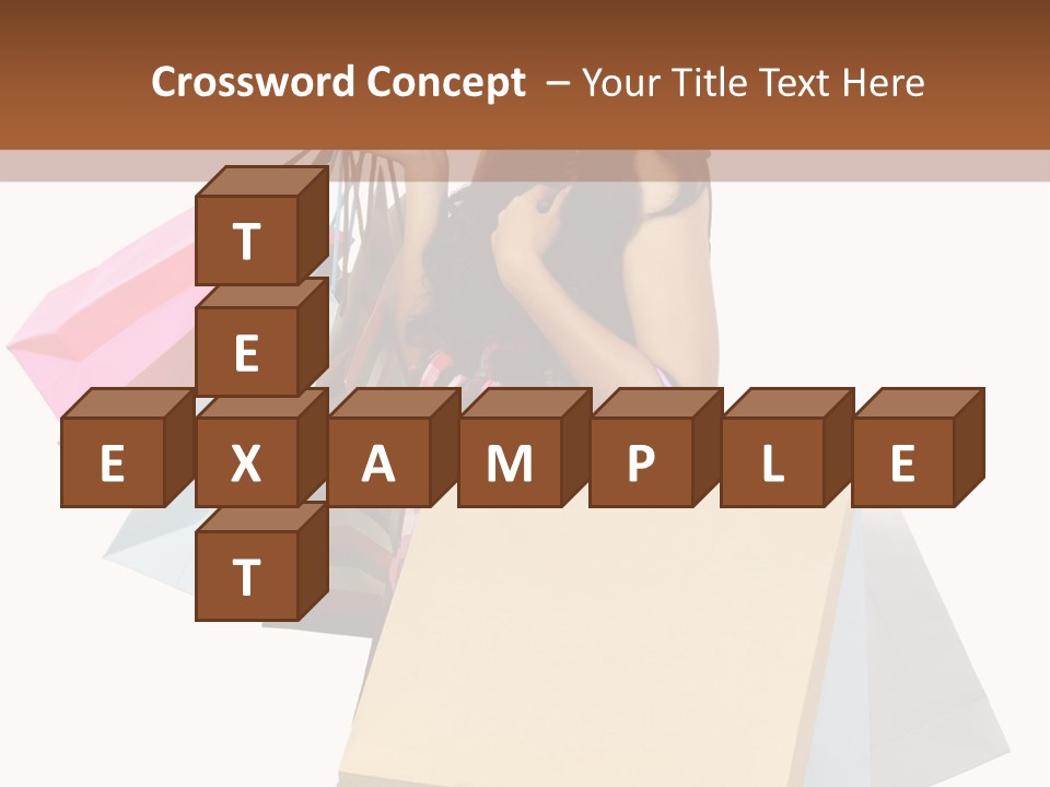 A Woman Holding Shopping Bags Powerpoint Template PowerPoint Template