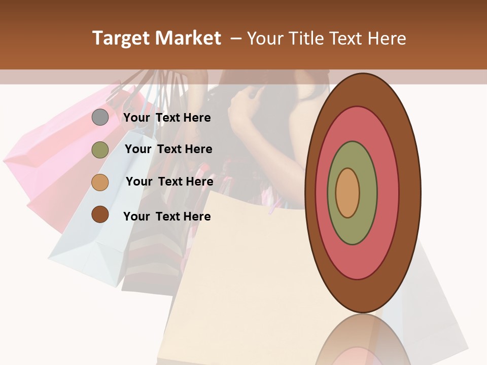 A Woman Holding Shopping Bags Powerpoint Template PowerPoint Template