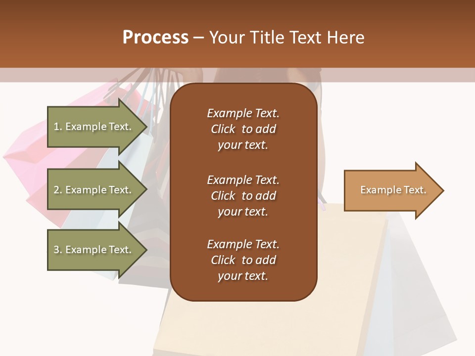 A Woman Holding Shopping Bags Powerpoint Template PowerPoint Template
