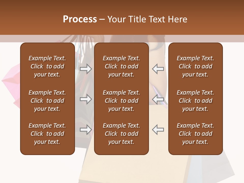 A Woman Holding Shopping Bags Powerpoint Template PowerPoint Template