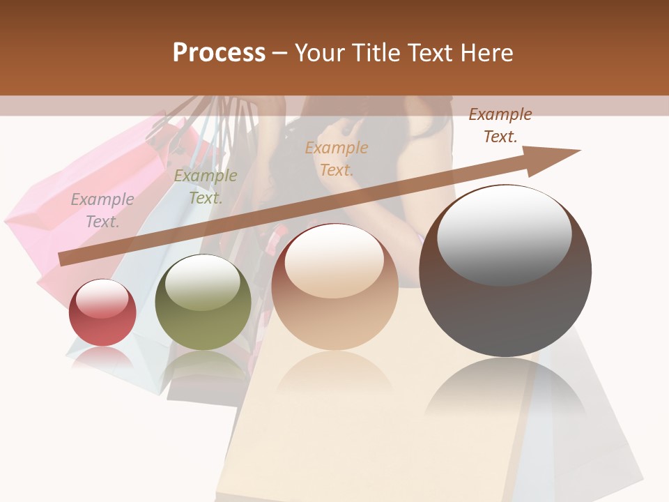 A Woman Holding Shopping Bags Powerpoint Template PowerPoint Template