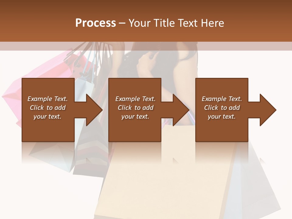 A Woman Holding Shopping Bags Powerpoint Template PowerPoint Template