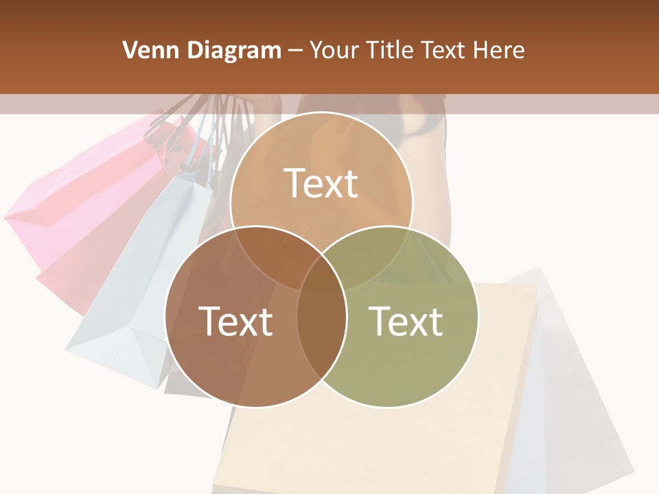 A Woman Holding Shopping Bags Powerpoint Template PowerPoint Template