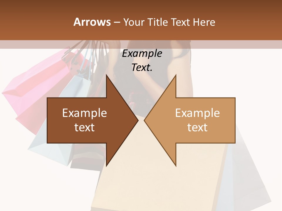 A Woman Holding Shopping Bags Powerpoint Template PowerPoint Template